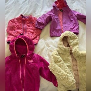 Toddler girl north face jackets bundle
